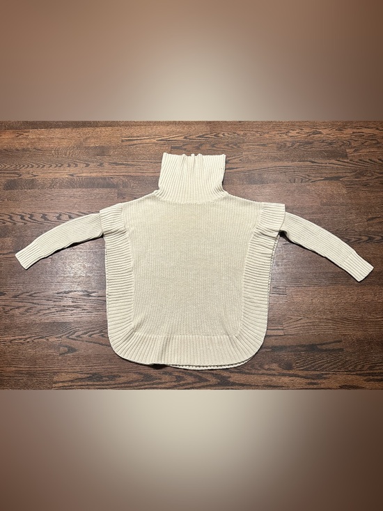 RD Style Sweaters - RD Style Cream Turtleneck Knit Poncho